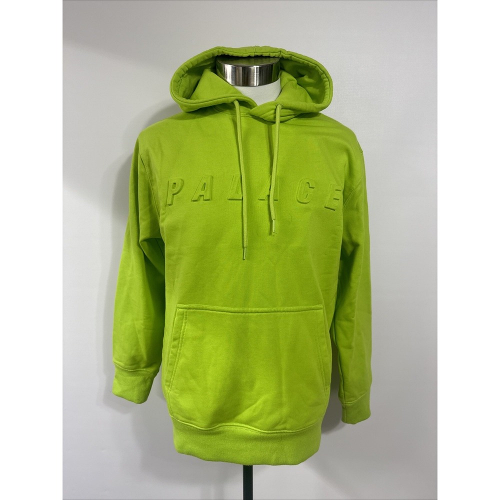 Palace P-A-L Hood Lime Marl Hoodie sweatshirt size Medium spellout P14HD010 3D
